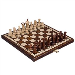 Chess Set – Royal 30 European Wooden Handmade International Chess Set – 11-3/4″ x 11-3/4″